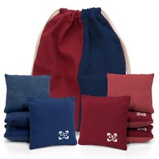 Professional Cornhole Bags - Set of 8 Regulation All Weather Two Sided Bean Bags