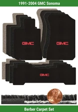 Custom Berber Carpet Mat Set for 1991-2004 GMC Sonoma w/Logo (3 pieces) #QHP