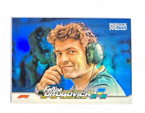 Felipe Drugovich ~ 2024 Topps Paddock Pass Formula 1 ~ Chrome Blue Refractor #24 - Picture 1 of 2
