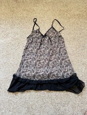 Womens Cute Just Love Floral Fairy Coquette Lingerie Flowy Cami Size Large