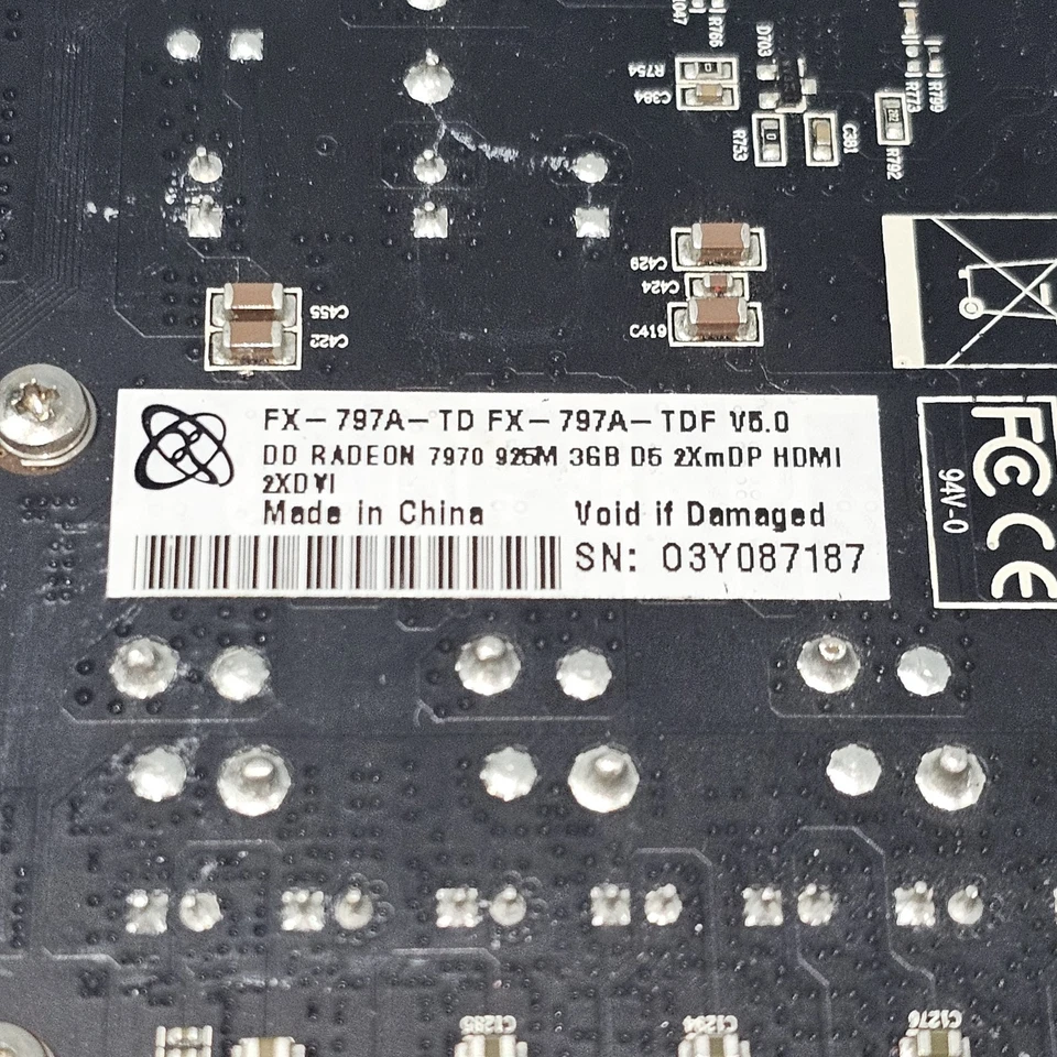 XFX Radeon 7970 3GB DDR5 Ghost Double D GPU PCI-E 3.0 Gaming GPU UNTESTED AS IS - Image 2 of 4