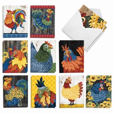20 All Occasions Card Pack w/Envelopes - Spring Chickens NobleWorks