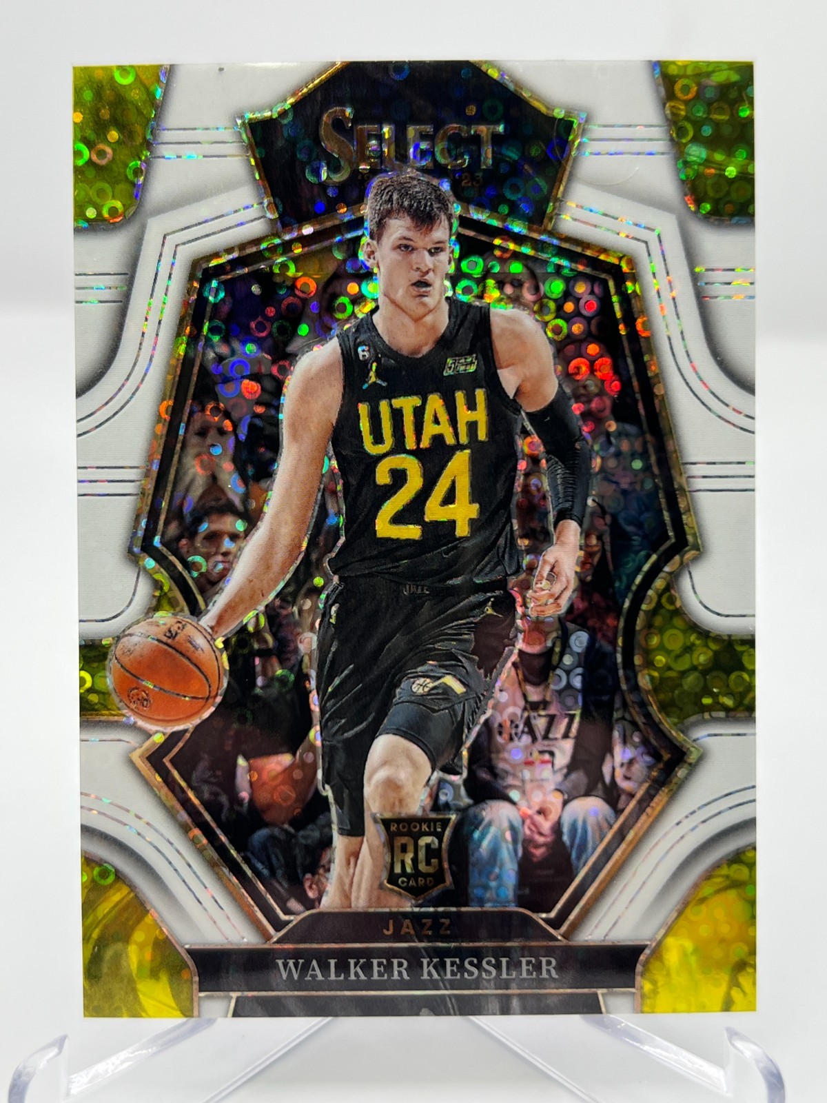 2022-23 PANINI SELECT WALKER KESSLER RC 13/75 WHITE DISCO NO. 187 JAZZ