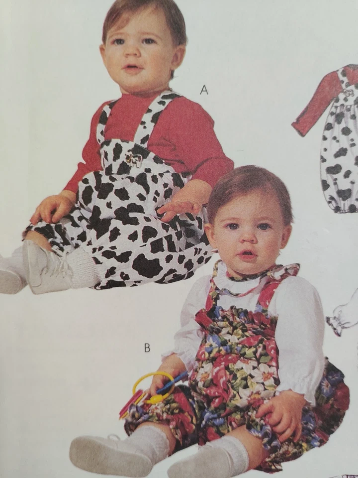 Infant Girls Romper Pants Shirt S M L XL McCalls 6686 Sewing Pattern UC McCall's - Image 2 of 4