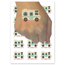 RV There Yet Camping Travel Temporary Tattoo Fake Body Art