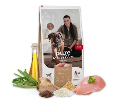 MERA Dog Pure Sens. Junior Rice Trockenfutter mit Pute und Reis Welpen 4 kg