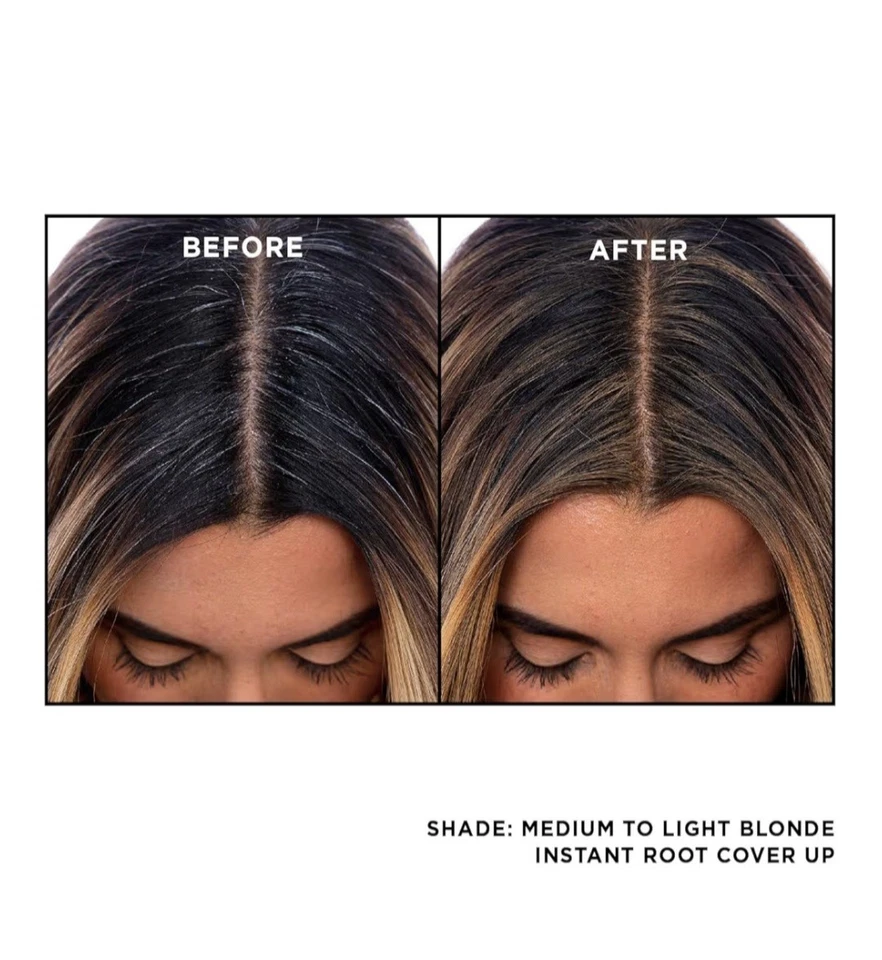 Paquete de 2 Ever Pro Gris Away Instantáneo Raíz Cubre Temporal Medio a Claro Rubio Foto 4 de 4