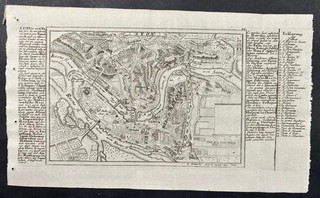 LYON FRANCE 1720 BODENEHR UNUSUAL ANTIQUE ORIGINAL COPPER ENGRAVED MAP