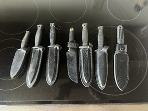 7 Vintage Dagger Tanto Knife Mixed Lot Texas Smith & Wesson Taylor￼
