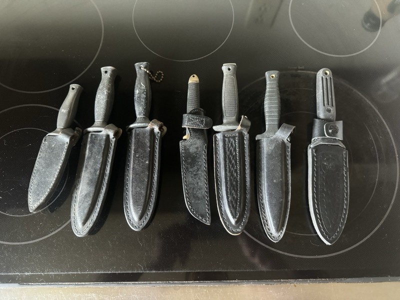 7 Vintage Dagger Tanto Knife Mixed Lot Texas Smith & Wesson Taylor￼