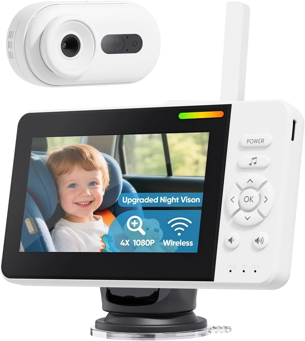 Wireless Baby Car Camera with Auto Night Vision and 10000mAh Battery,
Opens in a new window or tab