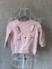 Next Baby Pink Bunny Face Sweatshirt 3–6 Months Kids winter