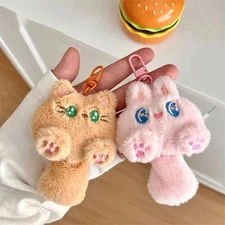 Cat Plush Keychain – Kawaii Long-Tail Cartoon Bag Charm Pendant Purse Accessory