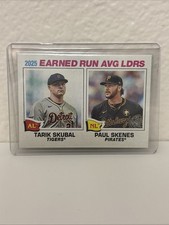 2026 Topps Heritage ERA Leaders Tarik Skubal Paul Skenes #7 Tigers Pirates