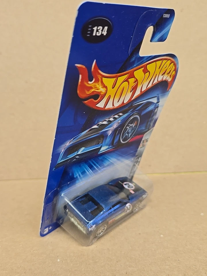 2004 Hot Wheels #134 Final Run 2/5 FERRARI 308 Blue w/Chrome 10 Spoke Wheels - Image 3 of 4