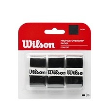 Wilson Padel Profile Overgrip, Confezione da 3, Nero, WR8416601001 Confezione da 3, Nero 