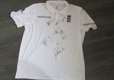England Multi Signed by 9 Players in 2017 v West Indies Cricket Shirt Size 52/54