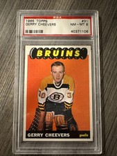 1965 Topps #31 Gerry Cheevers, PSA 8 #40371106, Boston Bruins