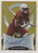 2019 Leaf Valiant Yellow 9/10 David Montgomery #BA-DM1 Auto uk2