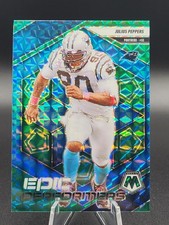 2025 Mosaic Julius Peppers Epic Performers Green Mosaic Prizm #19 Panthers HOF