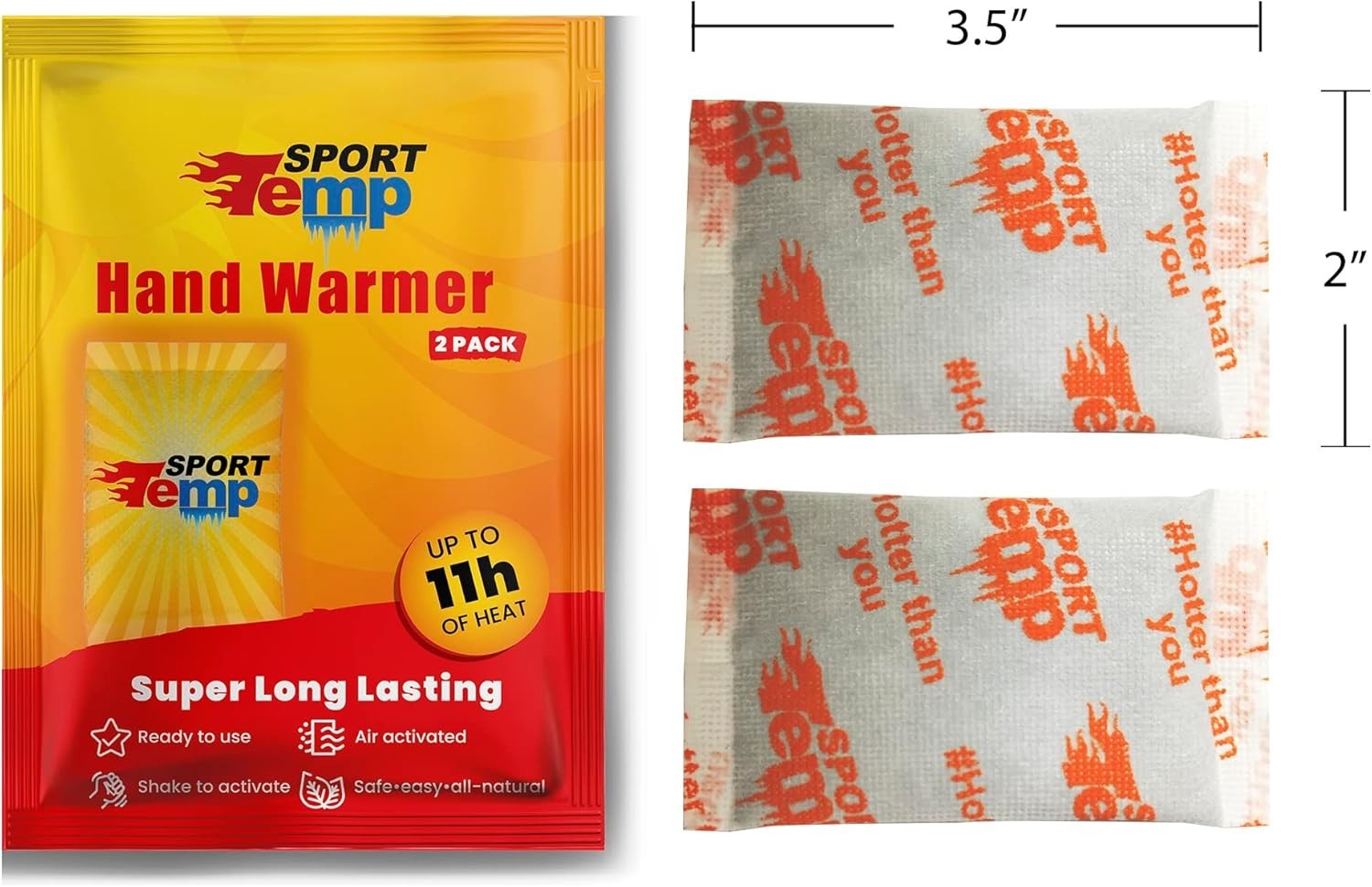 Essential Air Activated Hand Warmers - 45 Pairs for Outdoor Winter Adventures thumbnail 4