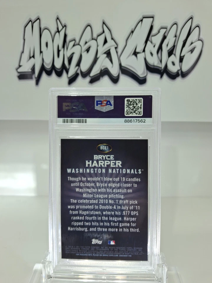 Bowman Chrome #BCE1 2011 Bryce Harper (novato) exclusivo al por menor "plateado" como nuevo 9 Foto 2 de 2