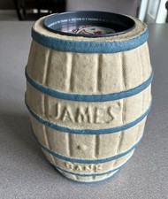 Vintage James Piggy Bank Paper Mache Barrel Candy Salt Water Taffy Atlantic City