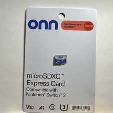 Onn 256GB Micro SDXC Express Card Compatible With Nintendo Switch 2 BRAND NEW