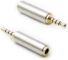 3.5mm Female to 2.5mm Male Audio Adapter Converter 2 Pack