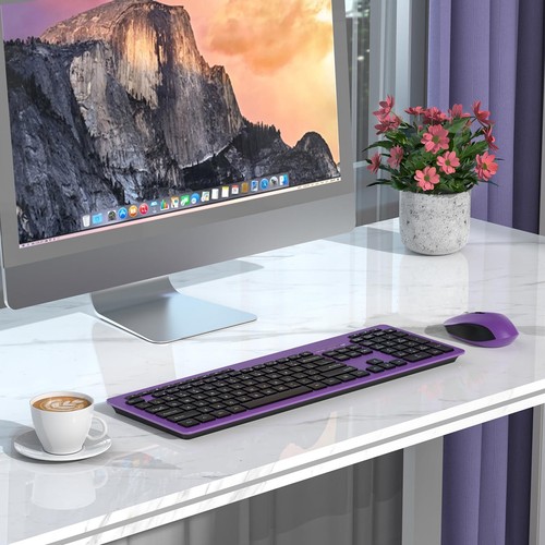 Wireless Keyboard and Mouse Combo, 2.4GHz Cordless Quiet Keyboard Mouse with ... - Afbeelding 7 van 7