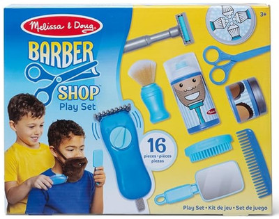 Melissa & Doug Barber Shop Spielset Rasierschnitt Spielset NEU