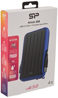 Silicon Power A66 External Hard Drive 4000 GB Black Blue