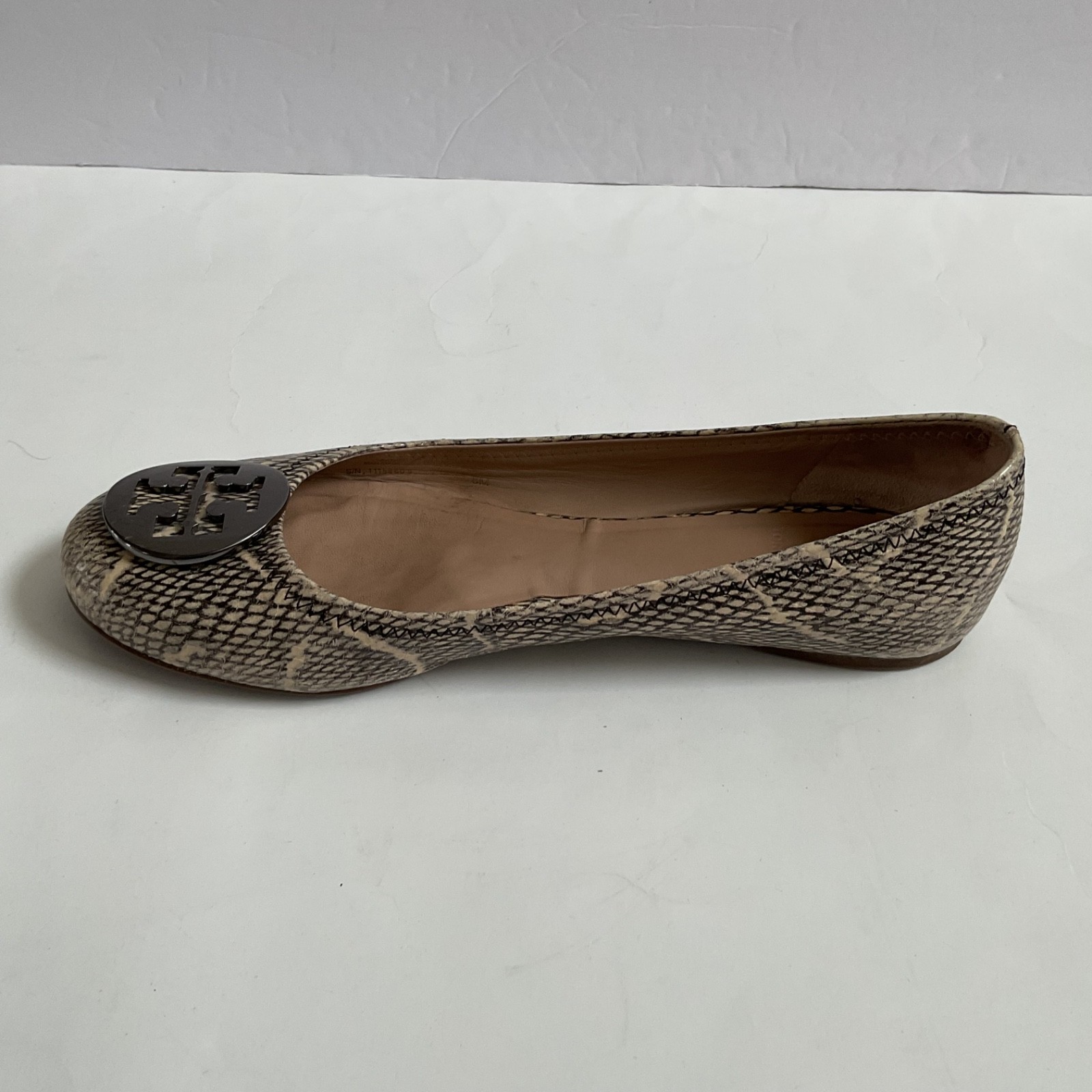 Tory Burch Reva Snakeskin Python Embossed Ballet … - image 6