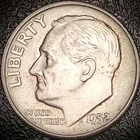 1952 S Roosevelt Dime - AU - 90% Silver 10C