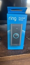 Ring Wired Video Doorbell Motion Activated Streaming Wi-Fi Black Modern