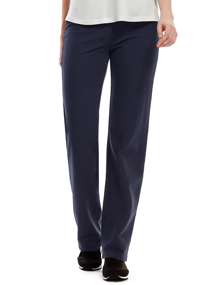 M&S Ladies JOGGERS Jogging Bottoms Womens Cotton Yoga Gym Casual Trousers Size 6 - Image 2 of 4