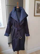 Lost Ink Blue Coat With Belt And Padded Interior. Size L Uk12-14 New With Tag