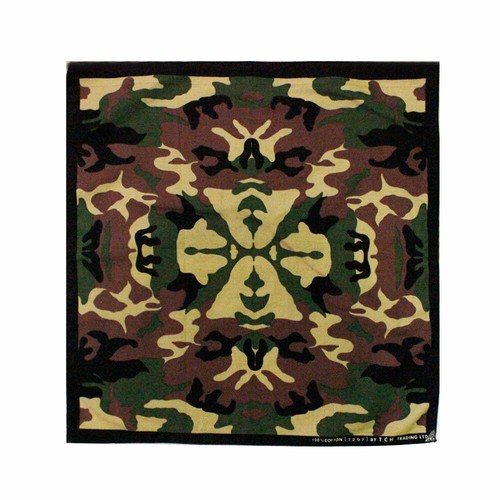 FOULARD BANDANA 100% COTONE 50x50 cm mimetico camouflage militare camo BD010 - 第 1/1 張圖片