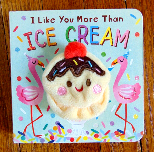 Lot of 2 Baby Toddler Board Books Snuggles I Like You Ice Cream w Puppet - Picture 3 of 5