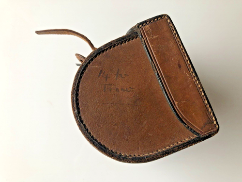 Antique Chas Farlow 3" Block Leather Fishing Reel Case - Picture 7 of 15