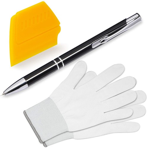 Craft Weeding Vinyl Wrap Tool Kit Pin Pen + Squeegee + Gloves Bubble Free Wraps