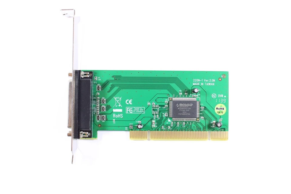 Dell DVDN2 Moschip MCS9805CV DB25 IEEE-1284 Parallel Printer Adapter Card N0XJ4 - Image 2 of 4