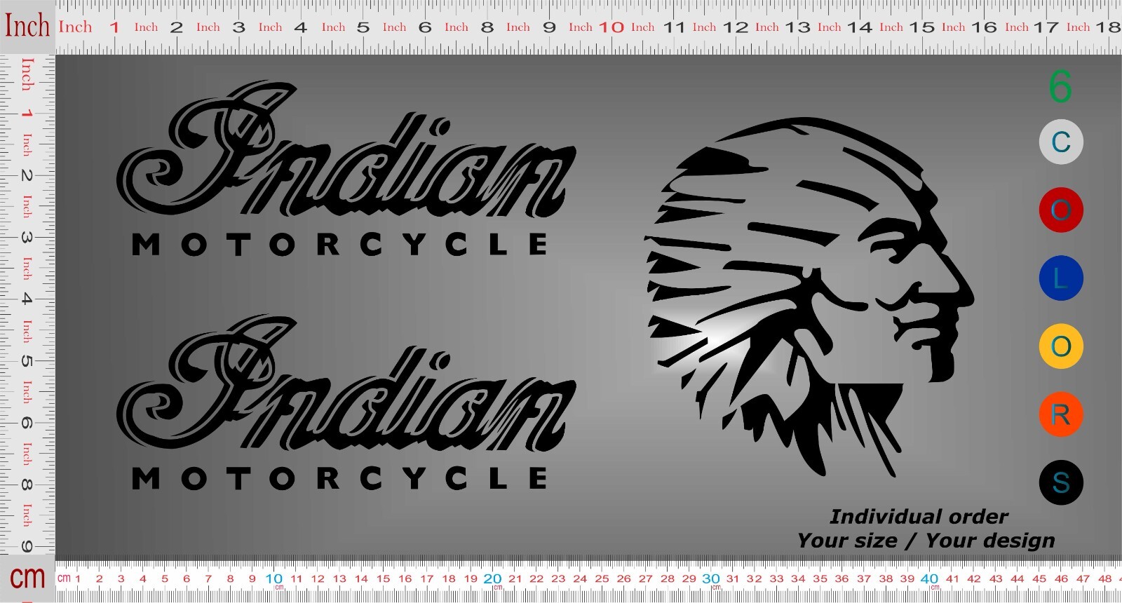 Indian Vinyl Decals/ Stickers for  Scout Chieftain Dark Horse Roadmaster Bobber