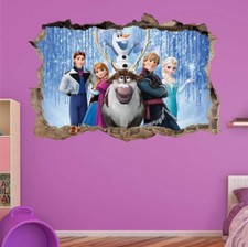 s81  Wandtattoo 120cm Disney Frozen Eiskönigin loch STICKER 3D Wandaufkleber 