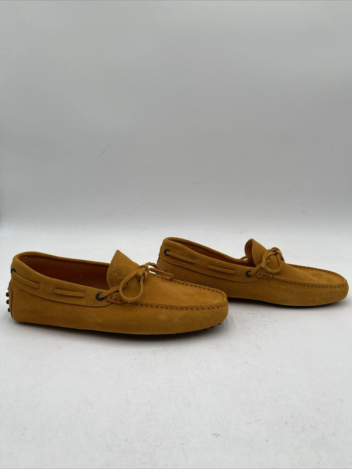 TOD’S Mocassini da guida uomo TODS Gommino giallo scamosciato taglia 5