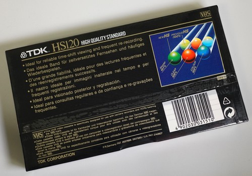 1995 TDK HS (120/180/195 min) – High Quality Standard, 2h/3h VHS tape, sealed - Afbeelding 5 van 12