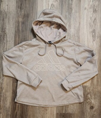 Womens adidas Climawarm size M Gray Cropped Hoodie