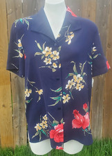 Vintage Alfred Dunner Polyester Button Up Floral Blouse SZ.10 New Without Tags