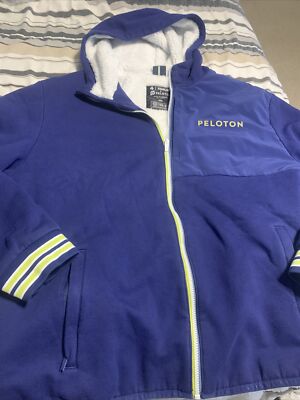 Peloton Fourlaps Full Zip Black Hoodie With Pockets Adult Size XXL Jacket