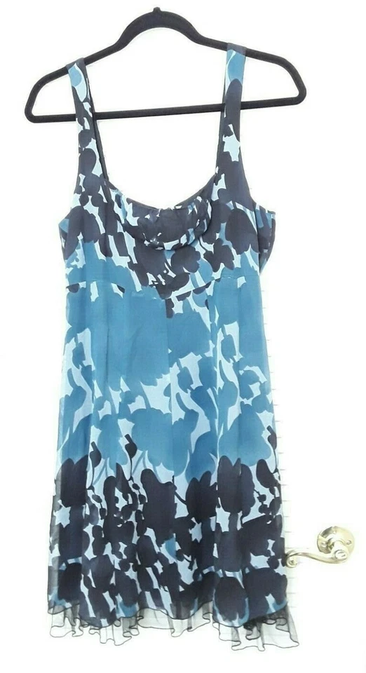 Vestido midi floral azul para mujer Mac & Jac talla L Foto 2 de 4